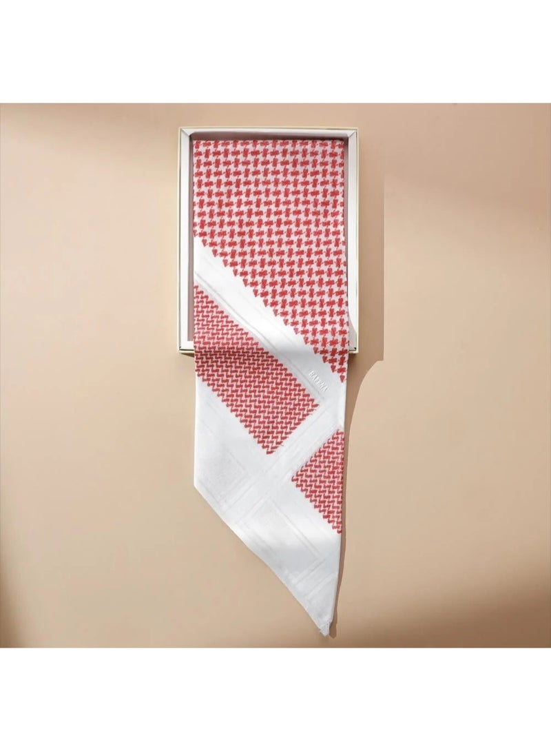 شماغ رافينا احمر قطن 100% - Image 2